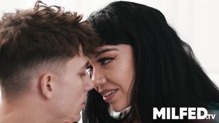 Cheating Busty MILF Goes Wild for Young Hard Cock