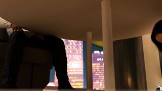 Hot wife sucks and fucks her husband's boss during a meeting