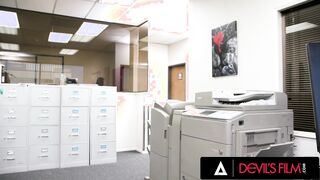 DEVILS FILM - Gorgeous April Olsen Gets Her Pussy And Ass Pounded In The Office