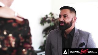 WE SWING BOTH WAYS - Bisexual Threesome At The Office With Sophia Burns' New BF And Her Coworker