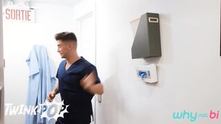 TWINKPOP - Malik Delgaty Gets His Boner Taken Care Off By Horny Nurses Trevor Brooks And Mimi Malibu