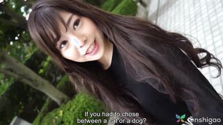 Cute brunette from Tokyo Japan wants sex with stranger. Interview with cabaret worker looking for fucking with no strings attached.