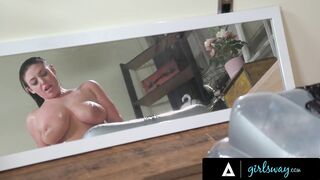 GIRLSWAY - Big Naturals Masseuse Angela White Tries New Things On New Customer During A Nuru Massage