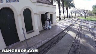 BANGBROS - Asian Babe Sharon Lee Takes a FAT Dick Up Her BIG ASS in Public