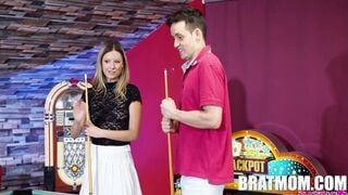 Alex Charger & Rebecca Volpetti take taboo POV pounding in their moms' panties