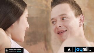 May Thai's tight pussy gets a pounding & a hot load in her mouth
