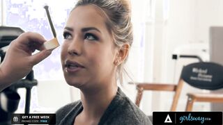 Alina Lopez and Kendra Spade get frisky in hot behind-the-scenes action