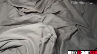 Stepmom caught in the act by stepson - MILF stepmom gets a surprise from young stud