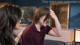 Stepmom Penny Barber teaches clueless stepson how to have sex with his girlfriend - caught in the act!