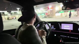 Rough fucking of busty Asian babe CJ Miles in Uber ride