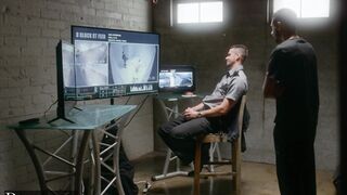 Vicki Chase & Oliver Flynn gang up on King Cock for a rough, standing doggystyle pounding