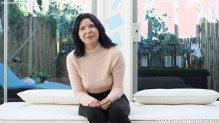 Big-titted Asian cutie with a bubbly attitude fucks the 5th guy she's ever fucked for a job
