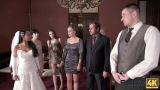 Killa Raketa cheats on her fiance with a slutty wedding bride party in public