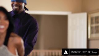 Lilly Hall, Ember Snow & Isiah Maxwell get their asses drilled while their cuckold hubby watches!