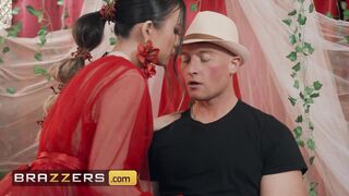 Lulu Chu seduces Zac Wild with her natural tits and seductive moves