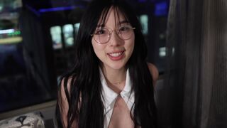 Elle Lee in Pantyhose gets banged by boss for a raise