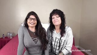 Watch Isabella Flames & her chubby friends take on King Cock's BBC in hot interracial action