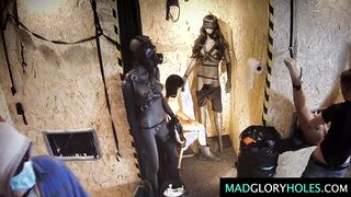Watch this hot MILF get her big tits glammed & swallow every last drop of cum in a wild reality gangbang