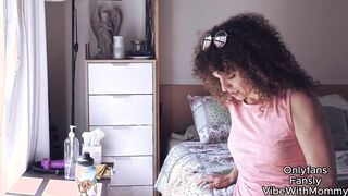 Curly-haired MILF stepsons caught fucking stepsons with a big ass and a tight pussy