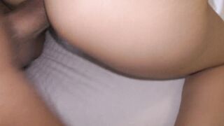 My friend's girlfriend gets a rough deep pussy pounding from my big-dicked friend