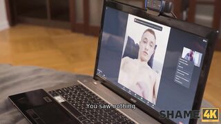 Vikki Fox gets drilled hard by her horny stud in front of her webcam
