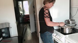 Stepmom's tight ass gets pounded & creamed by stepson's big cock