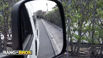 Anna Cummings gets her dirty talk dirty on the Bang Bus & begs for a hard pounding in her ass
