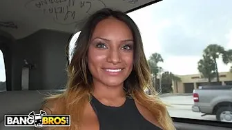 Natalia Mendez gets her Latin pussy drilled hard in a van by J Mac