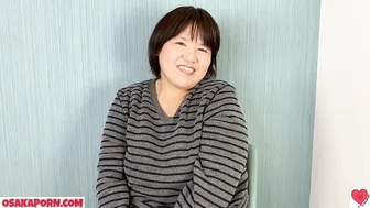Watch this Japanese MILF with massive tits talk dirty about her sex life in POV
