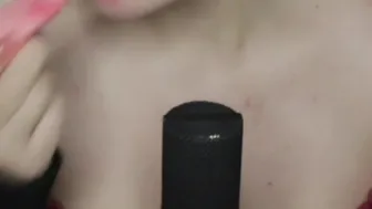 Watch as your teacher's tits get licked & her pussy drilled while she jerks off to your instruction