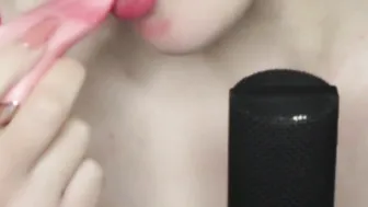Watch as your teacher's tits get licked & her pussy drilled while she jerks off to your instruction