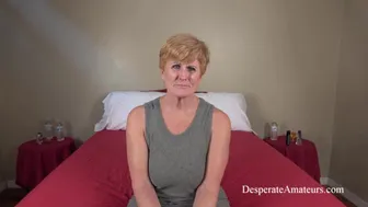 Vanessa's first casting couch: Big tit BBW wives & hairy MILF moms need cash & spank