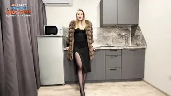Stepmom in tight dress & tights fucks her stepson after party