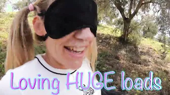 Blonde MILF gets her tight pussy drilled in the field