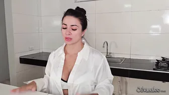Silvana Lee's big tits bounce as she gets pounded by her husband's son's big cock