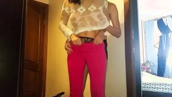 Stepmom with saggy tits & big boobs seduces stepson with her morning sex skills