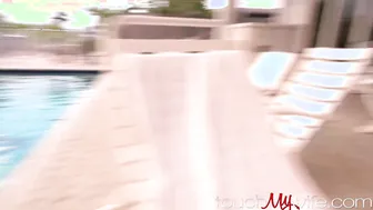 Horny MILF dominates young stud while husband watches in cuckold swap