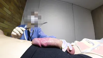 Naughty Asian mom gets her tight butt examined by the hospital nurses in public