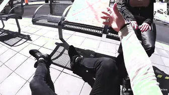 Naughty Casting Agent Fucks Hot Milf Sidney Dark POV-style in Public