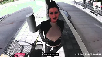 Naughty Casting Agent Fucks Hot Milf Sidney Dark POV-style in Public