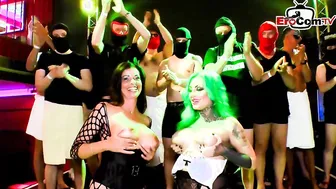 German hottie with natural tits drinks piss in the dutch heat and eats up the puddle