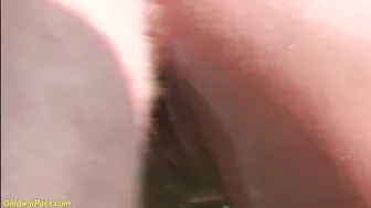Watch this oily stepsis take a deep dicking in the ass outdoors