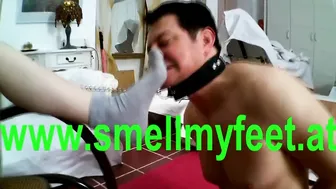 Get a sneak peek of smelly socks and kinky foot domination with this foot fetish video