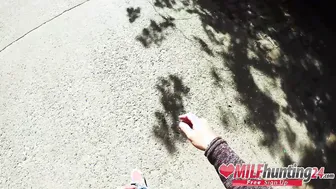 Sarah Kay gets pounded hard in a park by a hot German MILF