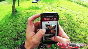 Sarah Kay gets pounded hard in a park by a hot German MILF