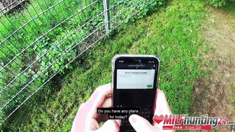 Sarah Kay gets pounded hard in a park by a hot German MILF