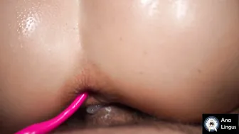 Ana Lingus gets her holes ruthlessly drilled by a massive cock in nylon