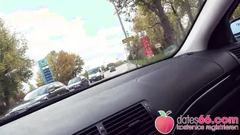Tatiana Swank gets nailed in public POV with a deepthroat & car blowjob