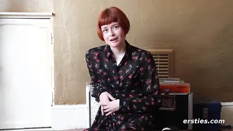 Watch this hot tattooed babe film her first solo video with sensual panties and tattoos
