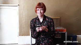 Watch this hot tattooed babe film her first solo video with sensual panties and tattoos